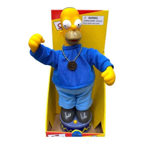 Rapping Dancing Homer Simpson Talking Figure In Box New Old Stock Doll 2002 NOS - Picture 5 of 5